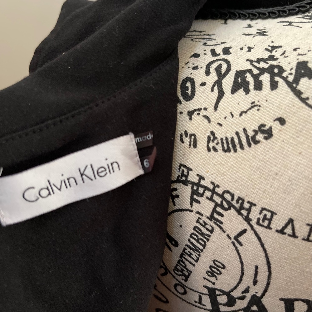 Calvin Klein peplum dress with folder collar